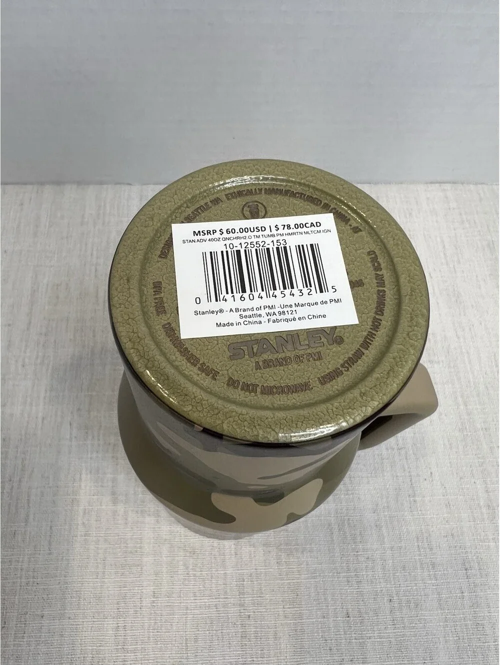 Stanley x Posty Co Quencher H2.0 FlowState 40 oz Camo w/ Handle Lid Straw